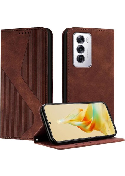 Oppo Oppo 12 5g Için Kılıf Manyetik Pu Deri Kart Yuvaları Tutucu Folio Kapak (Yurt Dışından)