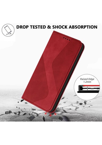 Motorola Moto Kenar 50 Pro Manyetik Cüzdan Kickstand Pu Deri Kılıf (Yurt Dışından)