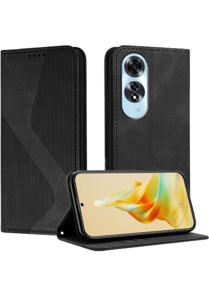 Oppo A60 Pu Deri Kart Yuvaları Tutucu Için Kılıf Folio Manyetik Cüzdan Çevirin (Yurt Dışından)