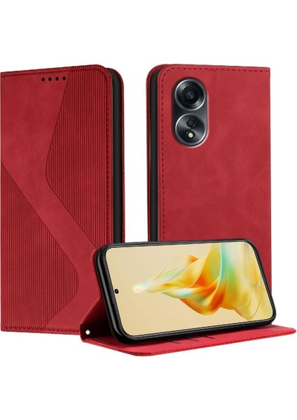 GX Boutique Oppo Case 4g Manyetik Pu Deri Için Kılıf Folio Kapak Cüzdan Kickstand Kart (Yurt Dışından)