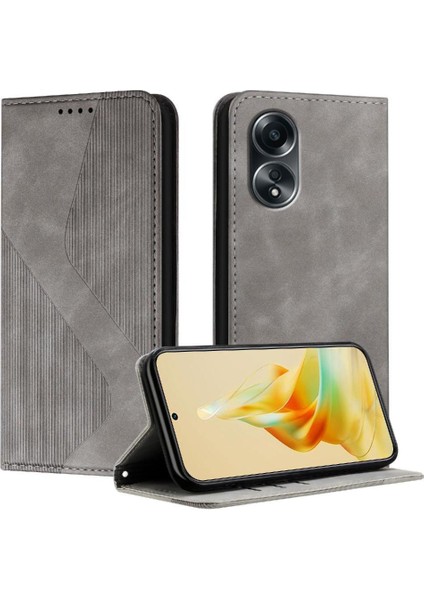 GX Boutique Oppo Case 4g Manyetik Pu Deri Için Kılıf Folio Kapak Cüzdan Kickstand Kart (Yurt Dışından)