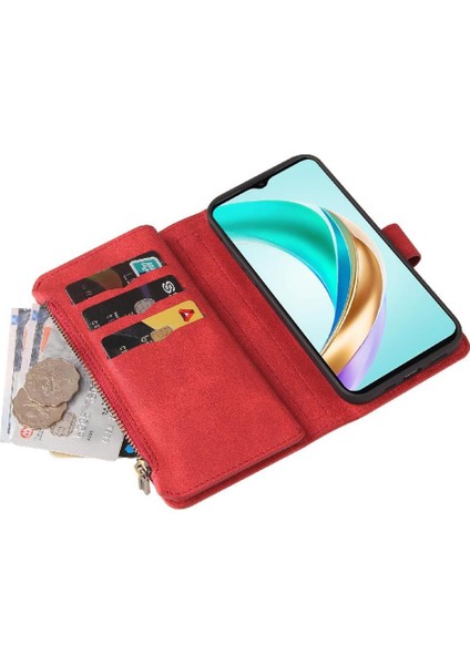 Kart ile Onur X6B Fermuar Poket Onbeş Kart Yuvaları Için Cüzdan Telefon Kılıfı (Yurt Dışından) indirimleri