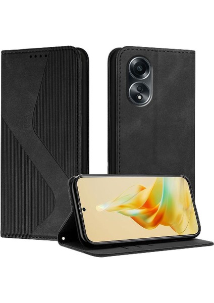 GX Boutique Oppo Case 4g Manyetik Pu Deri Için Kılıf Folio Kapak Cüzdan Kickstand Kart (Yurt Dışından)