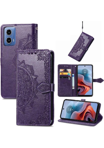 Motorola Moto G34 Zarif Desen Darbeye Dayanıklı Basit Iş Için Kılıf (Yurt Dışından)