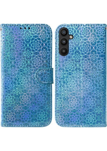 Samsung Galaxy A34 5g Için Kılıf Cüzdan Kılıf Kart Yuvası Glitter Renkli Pu (Yurt Dışından)