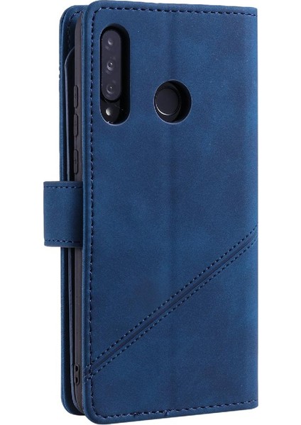Huawei P30 Lite Kart Tutucu Kickstand Manyetik Pu Deri Cüzdan Için Kılıf (Yurt Dışından)