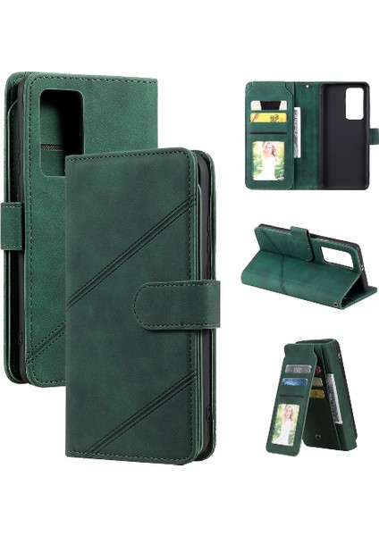 Huawei P40 Pro Kart Tutucu Için Kickstand Bileklik Cüzdan Flip Folio (Yurt Dışından)