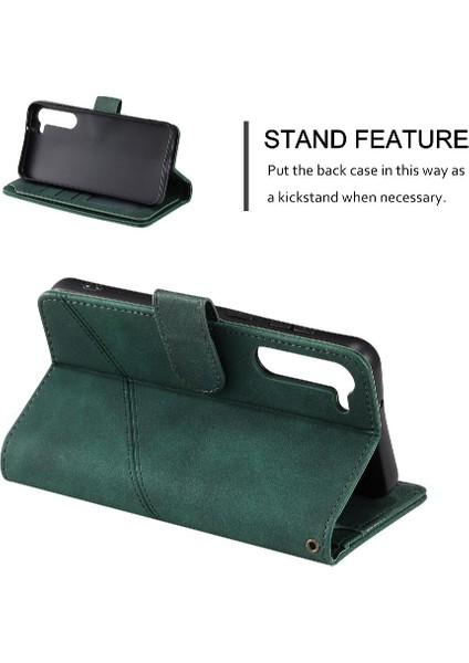 Samsung Galaxy S23 Artı Pu Deri Kart Tutucu Kickstand Cüzdan (Yurt Dışından)