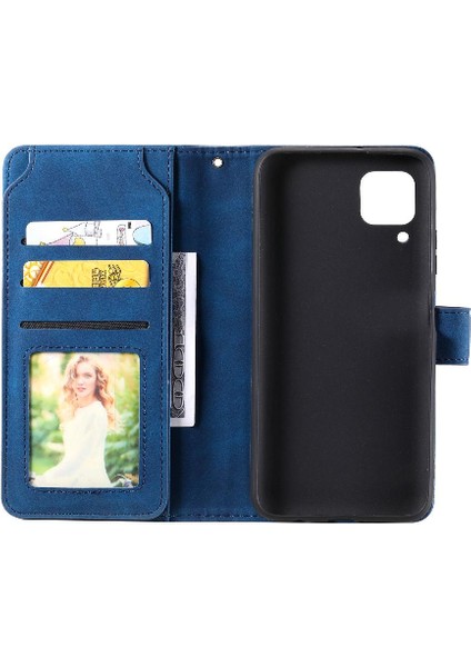 Huawei P40 Lite Için Kılıf Cüzdan Flip Folio Pu Deri Kart Tutucu Manyetik (Yurt Dışından)