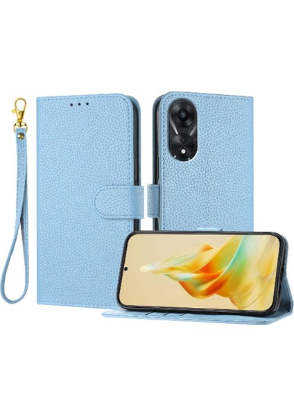 Oppo A78 4g Kart Yuvaları Için Telefon Kılıfı Tutucu Litchi Desen Cüzdan Flip Pu (Yurt Dışından)