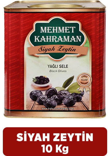 Mehmet Kahraman %100 Doğal Yağlı Sele Siyah Zeytin Hiper Boy 10 kg