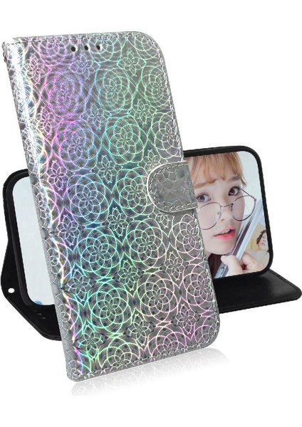 Samsung Galaxy A16 Için Flip Case Kart Yuvası Cüzdan Kılıf Glitter Renkli (Yurt Dışından) modelleri