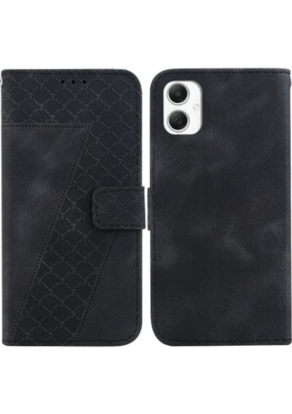 Samsung Galaxy A06 Için Telefon Kılıfı Pu Deri Kabartmalı Desen Kart Yuvası (Yurt Dışından)