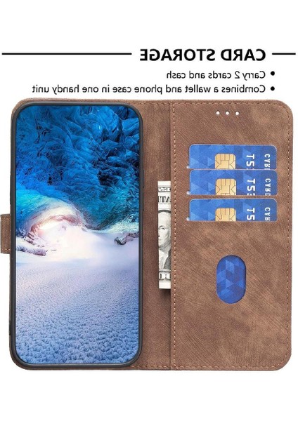 IPhone 15 Için Flip Case Artı Kart Yuvaları Tutucu Iş Çok Renkli Durumda (Yurt Dışından)