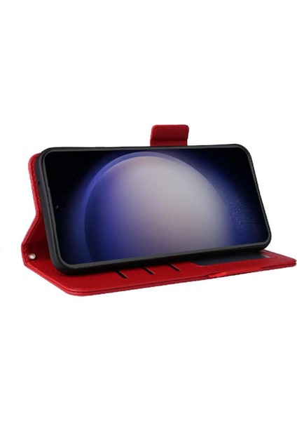 Samsung Galaxy S24 Fe Pu Deri Cüzdan Için Flip Case Yan Toka Kartı (Yurt Dışından)