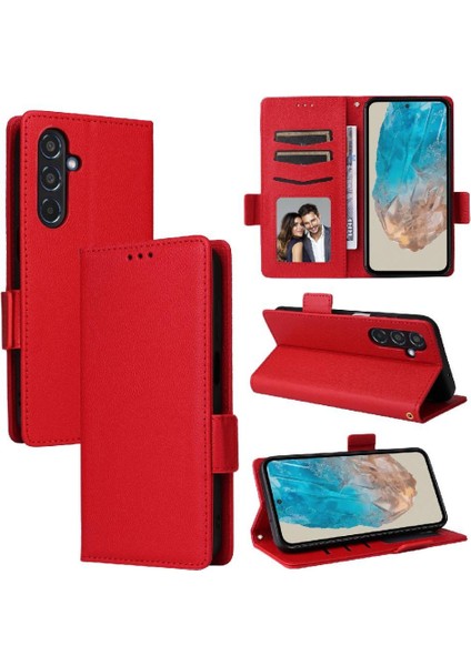 Samsung Galaxy M35 5g Pu Deri Manyetik Yan Toka Kart Için Flip Case (Yurt Dışından)