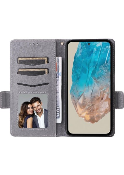 Samsung Galaxy M35 5g Pu Deri Manyetik Yan Toka Kart Için Flip Case (Yurt Dışından)