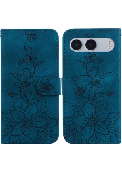 Oneplus Nord 4 Için Flip Case Kabartmalı Zambak Cüzdan Kickstand Manyetik Kart (Yurt Dışından)