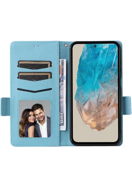 Samsung Galaxy M35 5g Pu Deri Manyetik Yan Toka Kart Için Flip Case (Yurt Dışından)