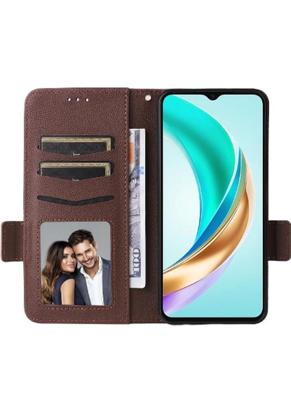 Onur X6B 4g Pu Deri Için Flip Case Yan Toka Manyetik Kart Yuvaları (Yurt Dışından)