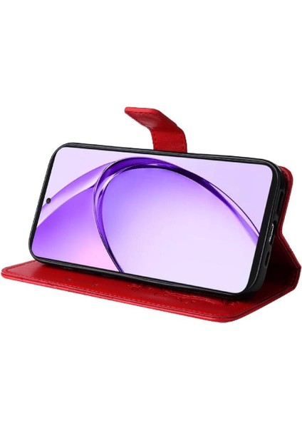 Kart Yuvası Standı Flip Kickstand ile Oppo A3 Pro 5g Pu Deri Için Kılıf (Yurt Dışından)