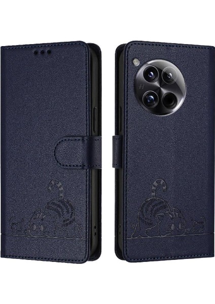 Oneplus 12 5g Kart Yuvası Tutucu Için Kılıf Kickstand Cüzdan Kapak Çevirin Kedi (Yurt Dışından)