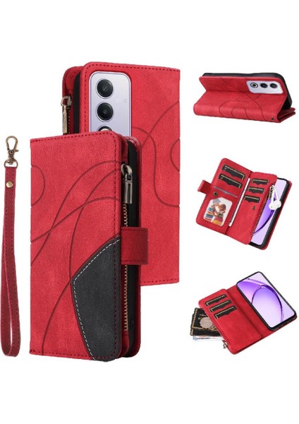 Oppo A3 Pro 5g Için Kılıf Fermuar Cüzdan Tarzı Dokuz Kart Yuvaları ile Kart (Yurt Dışından)