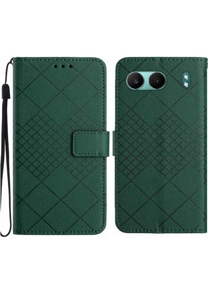 Oneplus Nord 4 5g Için Flip Case Kart Yuvası Standı Elmas Kabartmalı Manyetik (Yurt Dışından)