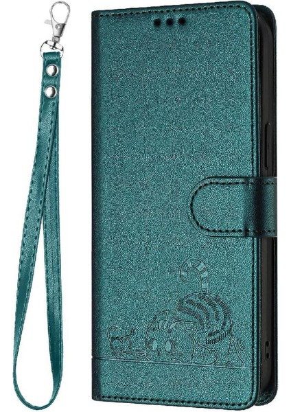 Oneplus 9r Kart Yuvası Tutucu Için Kickstand Cüzdan Kapak Çevirin Kedi Rfıd (Yurt Dışından)