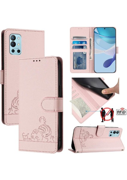 Oneplus 9r Kart Yuvası Tutucu Için Kickstand Cüzdan Kapak Çevirin Kedi Rfıd (Yurt Dışından) indirimleri