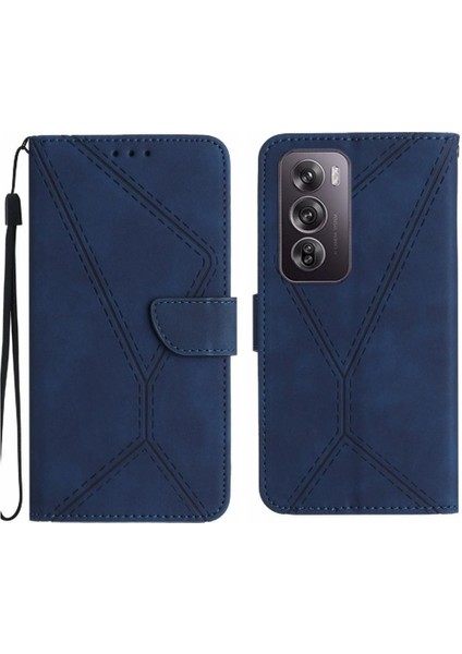 Oppo RENO12 Pro 5g Dikiş Kabartmalı Yüksek Kaliteli Tpu Yumuşak Pu (Yurt Dışından)
