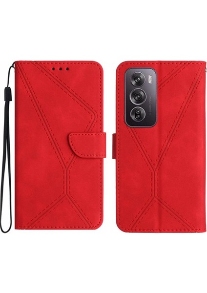 Oppo RENO12 Pro 5g Dikiş Kabartmalı Yüksek Kaliteli Tpu Yumuşak Pu (Yurt Dışından)