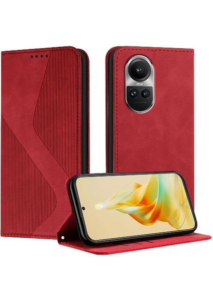 Oppo Oppo 10 5g Pu Deri Kart Yuvaları Için Kılıf Tutucu Manyetik Cüzdan Flip (Yurt Dışından)