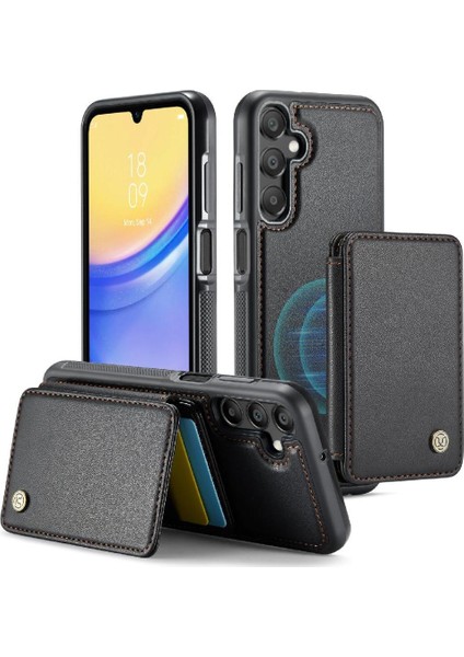 Samsung Galaxy A15 Manyetik Rfıd Engelleme Standı Fonksiyonu Cüzdan (Yurt Dışından)