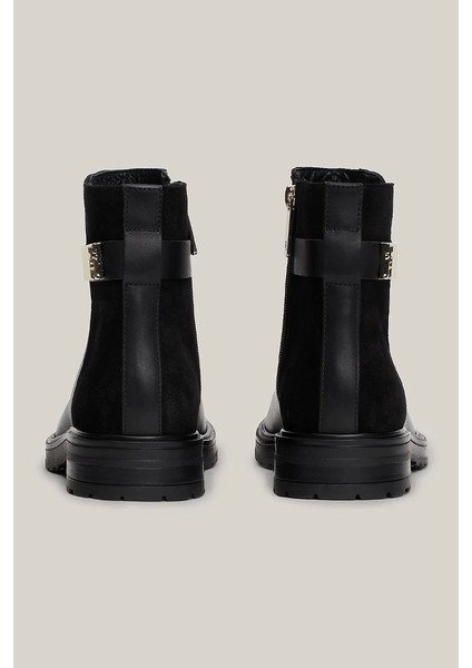 Kadın Logolu Deri Chelsea Siyah Bot indirimleri