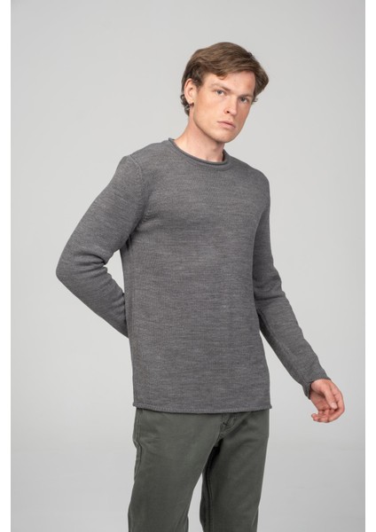 Erkek Sosis Yaka ve Kol Detaylı Klasik Mevsimlik Triko Kazak fiyatları