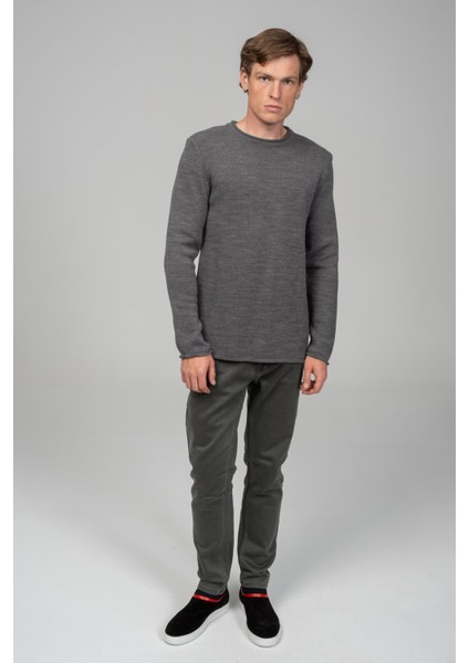 Erkek Sosis Yaka ve Kol Detaylı Klasik Mevsimlik Triko Kazak fırsatları