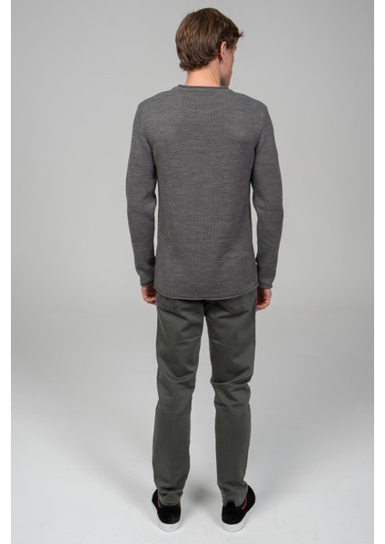 Erkek Sosis Yaka ve Kol Detaylı Klasik Mevsimlik Triko Kazak indirimleri
