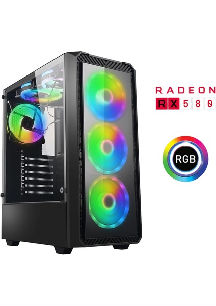 XSR366 I7 4770 16GB Ram 512GB SSD 8gb RX580 Ekran Kartı 24" Dual Curved Oyun Bilgisayarı