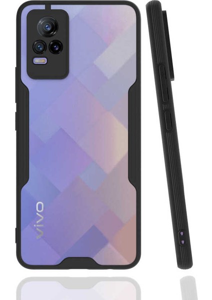 Vivo V21E Kılıf Zore Parfe Kapak-Siyah