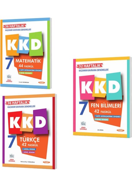 Kurmay Yayınları 7. Sınıf Kkd Matematik+Türkçe+Fen Bilimleri (3kitap)