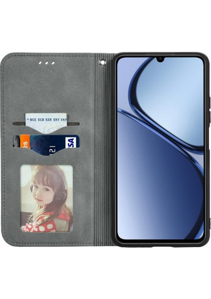 Realme C63 Basit Iş Için Flip Case Kapak Deri Kılıf Cüzdan (Yurt Dışından)