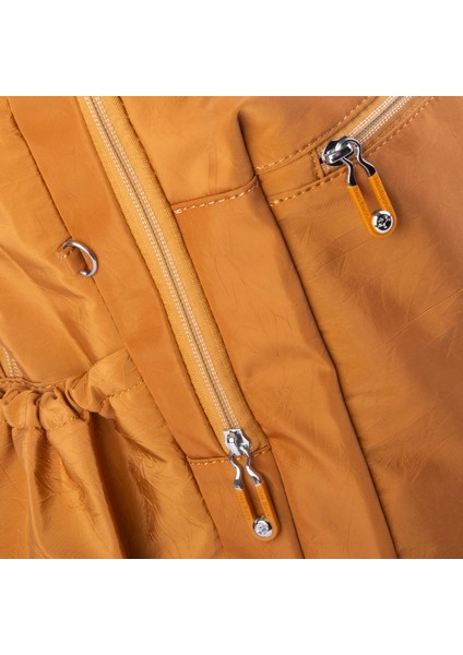 Unisex Büyük Boy Su Geçirmez (Waterproof) Hafif Sırt Çantası Çok Gözlü Hardal indirimleri