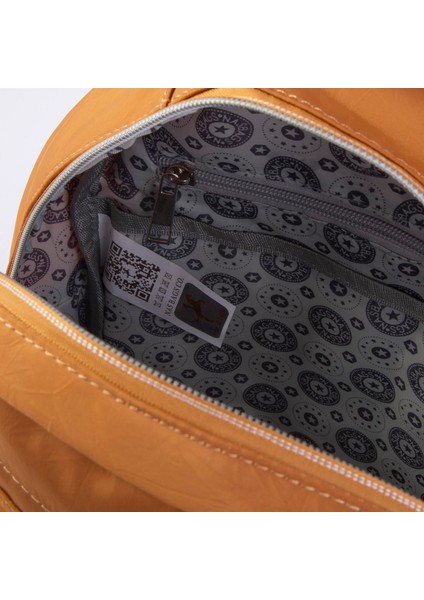 Extra Hafif Su Geçirmez Çok Gözlü (Waterproof) Unisex Sırt Çantası 30X40 cm Hardal modelleri