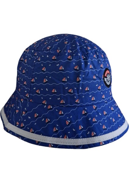 Kitti 4-8 Yaş Erkek Çocuk Sax Renk Desenli Yazlık Fötr Şapka