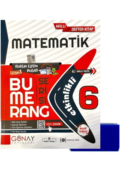 6. Sınıf Bumerang Matematik Defter Kitap - Silgi