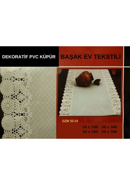 Pvc Küpür Dantel Raf ve Dolap Örtüsü Runner Beyaz fırsatları