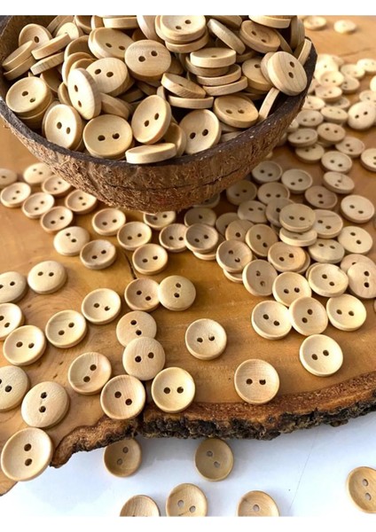 11,5 mm Tahta Düğme(20 Adet)