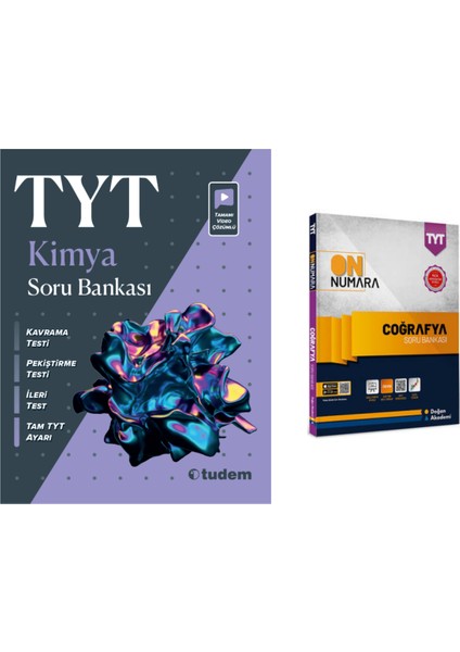 Tudem Yayınları Tyt Kimya Soru Bankası & Tyt On Numara Coğrafya
