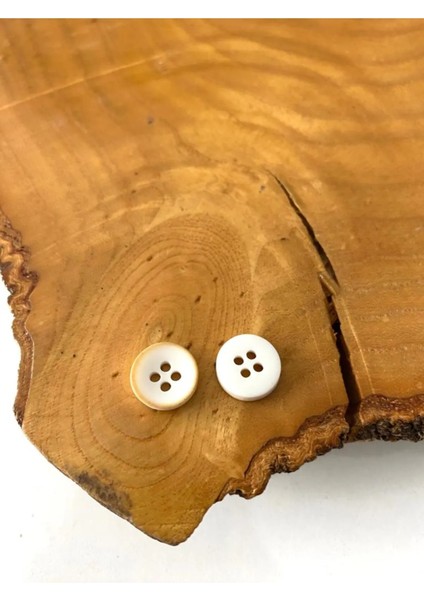 11,5 mm Beyaz -Turuncu Polyester Düğme (25 Adet) fiyatları